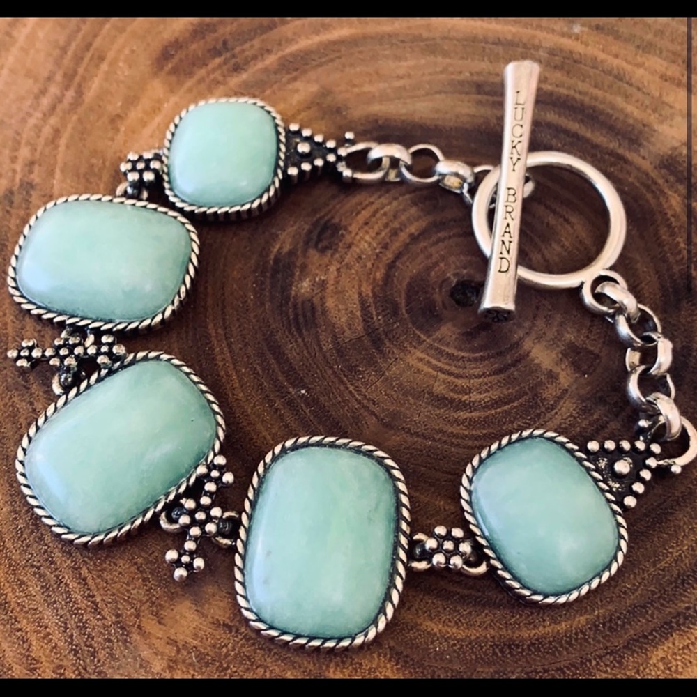 Lucky Brand Bracelet Faux Turquoise Toggle Clasp